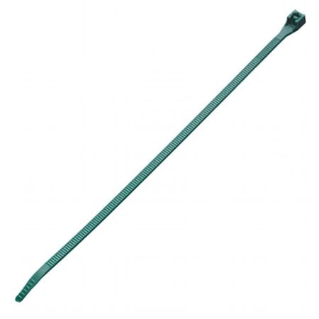 Acoustic Cable Tie, 8 in L, 2 in Max Bundle Dia., Green, Nylon 6/6, 75 lb Strength AC336203